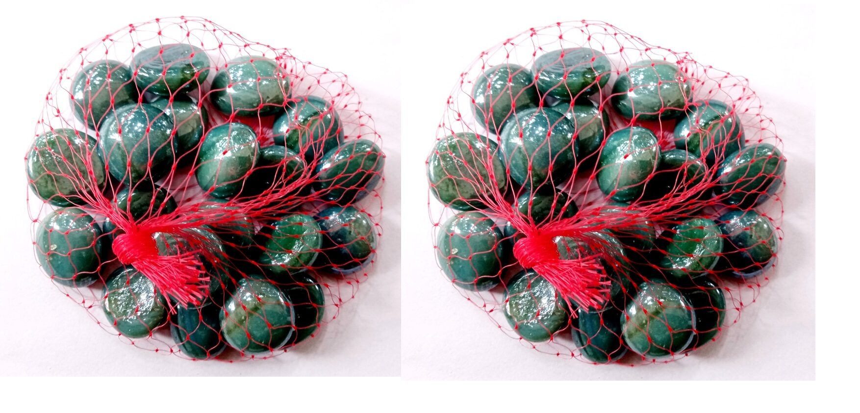 

Green Plant Indoor Decorative Glass Stone Pebbles Set of 2