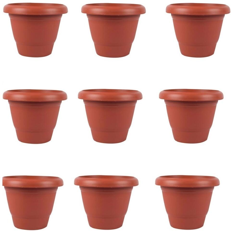 

Green plant indoor Plastic Round Pot Set of 9 PCS (Gamla)