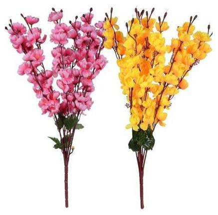 

Green plant indoor Artificial orchid stick Set of 2