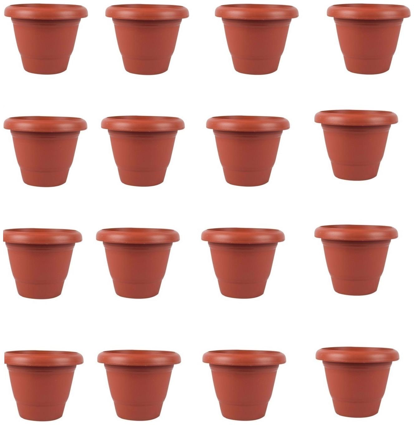 

Green plant indoor Plastic Round Pot Set of 16 PCS (Gamla)