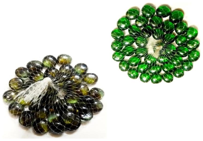 

Green Plant Indoor Decorative Glass Pebbles Set