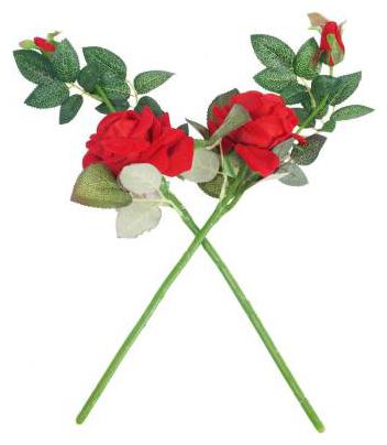 

Green plant indoor Artificial Rose Stick with pot Set of 2