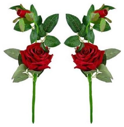 

Green plant indoor Artificial Rose Stick Set of 2