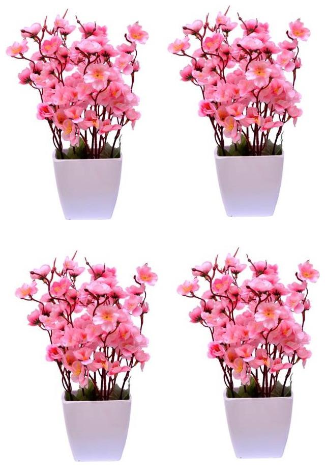 

Green Plant Indoor Artificial Orchid Bonsai Plants Set Of 4