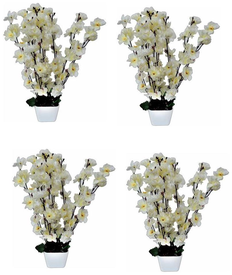 

Green Plant Indoor Artificial Orchid Bonsai Plants Set Of 4