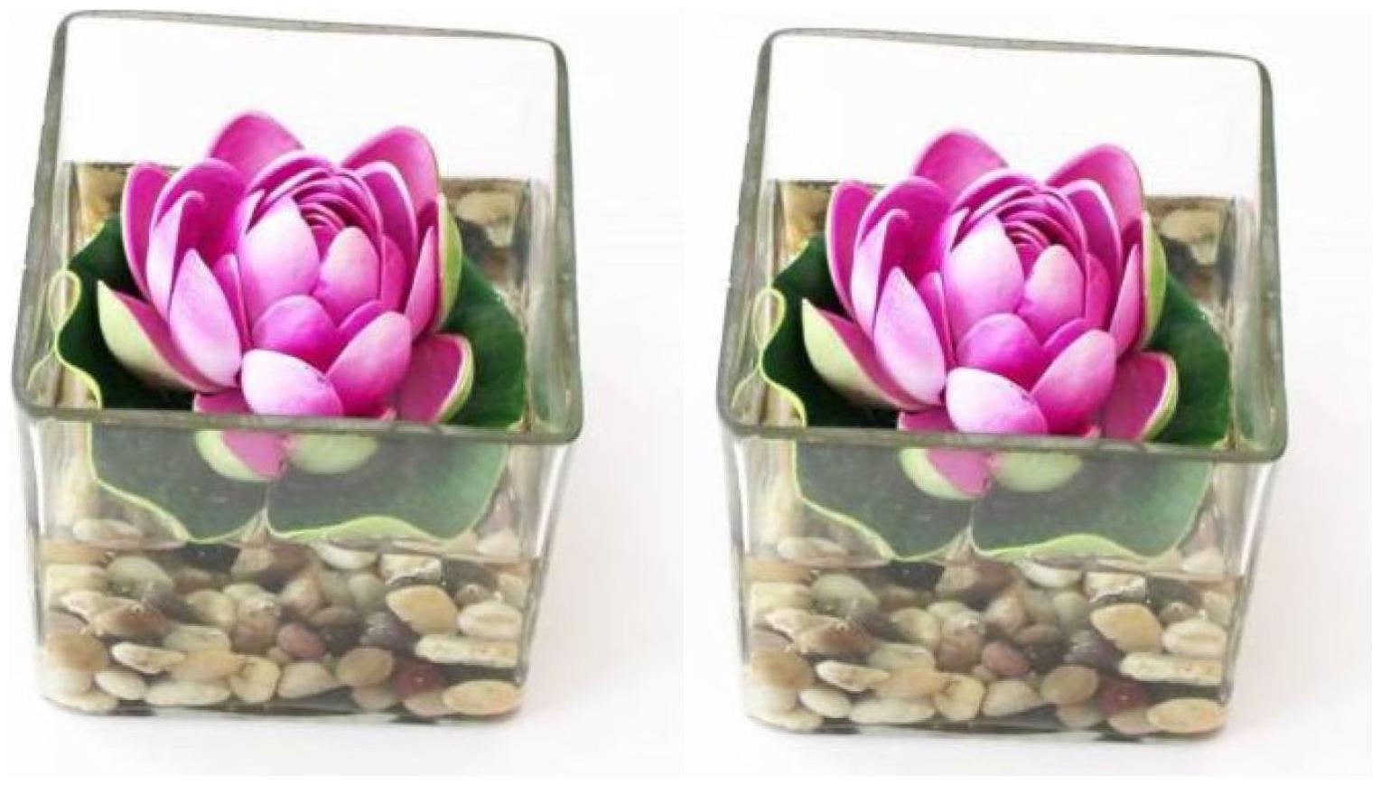 

Green plant indoor Artificial Floating Flower With pot Set of 2 PCS