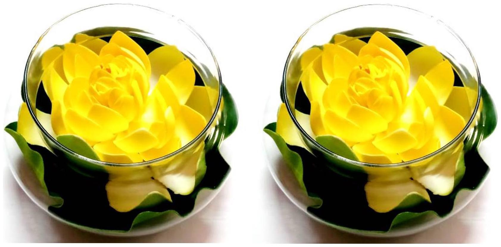 

Green Plant Indoor Artificial Floating Flower With Pot Set Of 2 Pcs