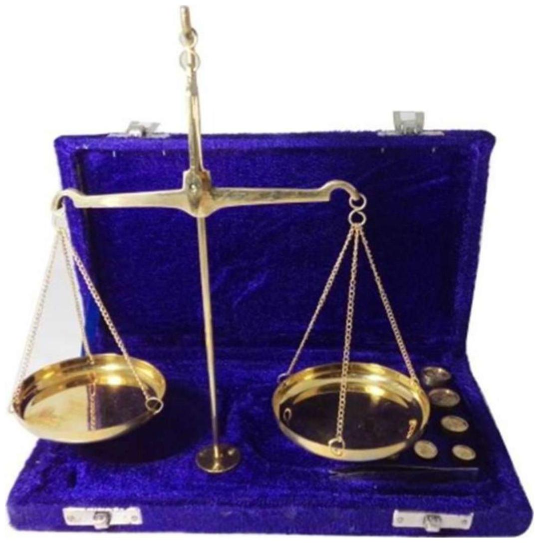 

Greentouch Crafts Antique Brass Table Weighing Scale Showpiece Best For Mearurement