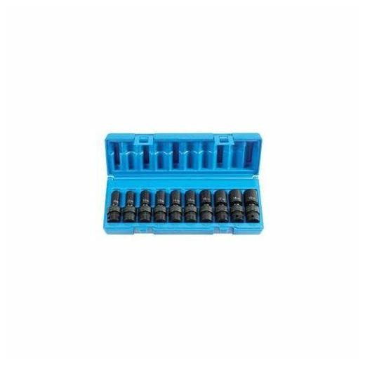 

Grey Pneumatic 1210UMSD 10 Piece 3 8 Drive Semi Deep Metric Universal Impact