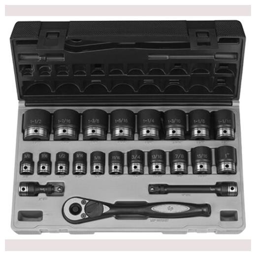 

Grey Pneumatic 82622 1 2 Dr 22pc Fractional Duo-Socket Set - 6 Pt