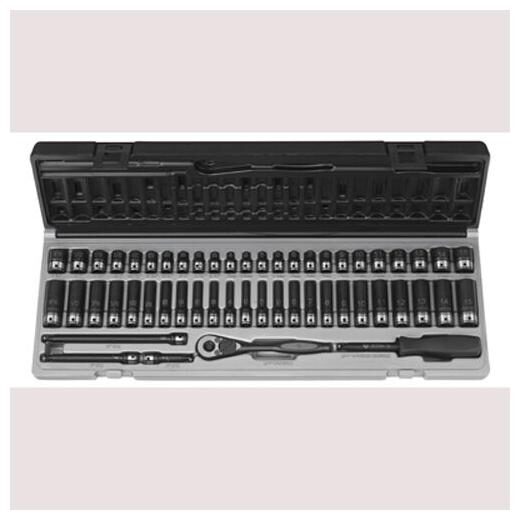 

Grey Pneumatic 89253CRD 1 4 Dr 53pc Fract Metric Duo-Socket Set - 12 Pt