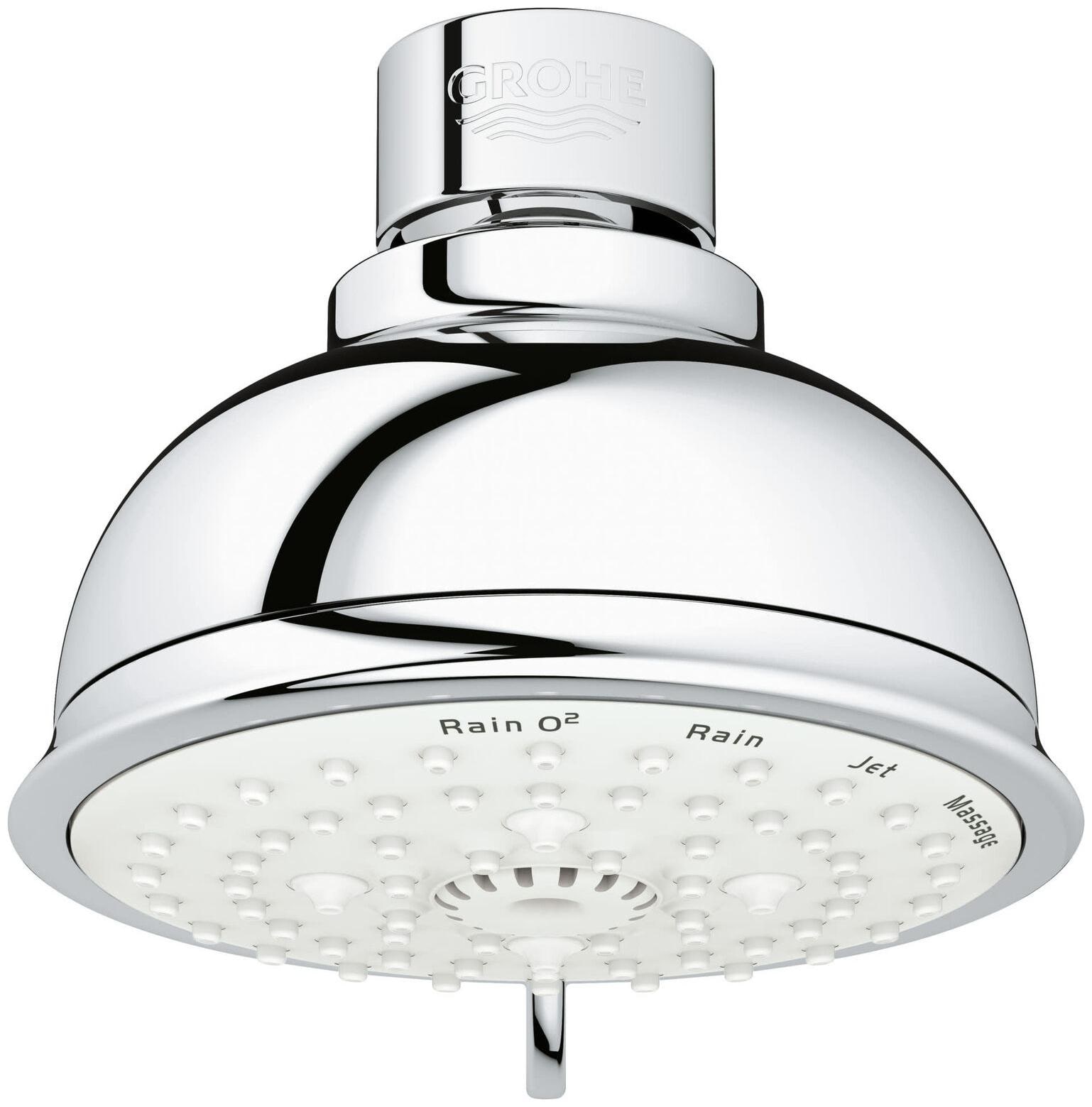 

Grohe 27 610 1 Chrome Tempesta Rustic 2 5 Gpm Multi Function Shower Head