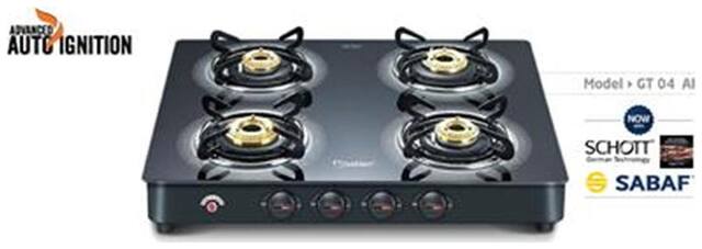 Prestige Royale 4 Burner Automatic Regular Black Gas Stove