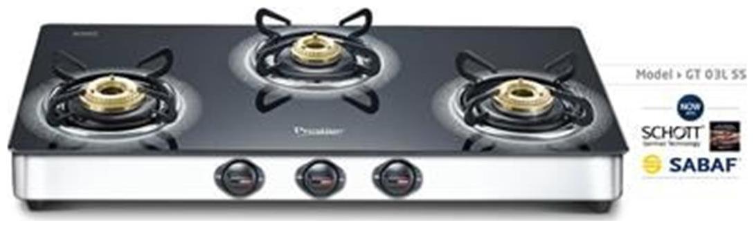 

Prestige Royale 3 Burner Regular Black Gas Stove
