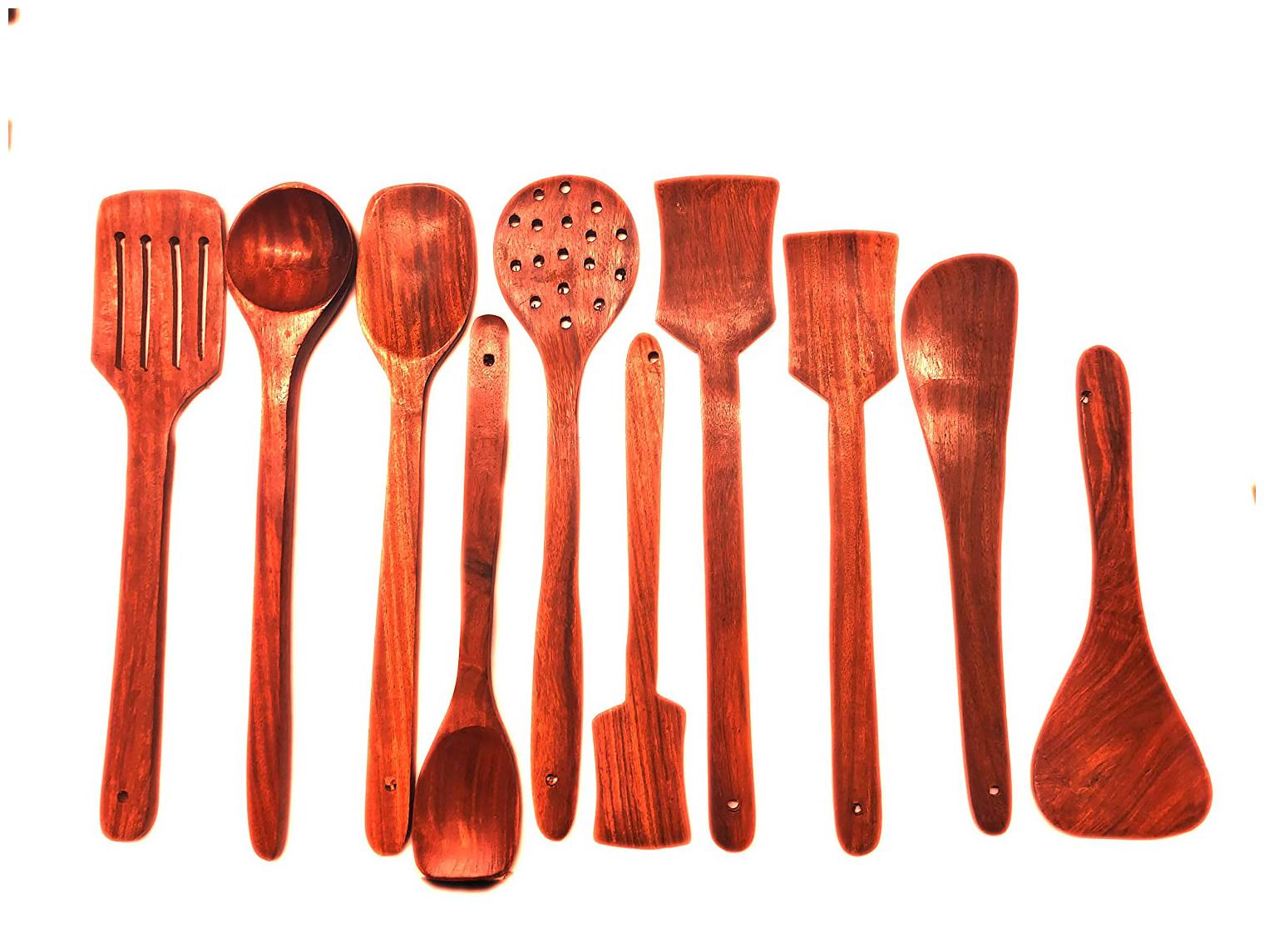 

GTC Cooking and Serving Spoon (Wooden Set of 10)