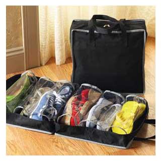 GTC Shoe Tote Storage Bag Shoes Organizer Hold 6 Pairs of Shoes Mahroon 280 1