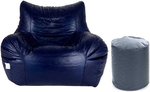 Gunj Jumbo Arm Chair And Footstool Combo Bean Bag Cover