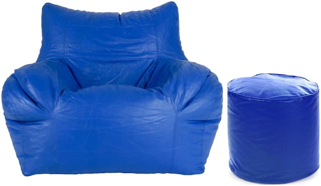 Gunj Jumbo Arm Chair And Footstool Combo Bean Bag Cover