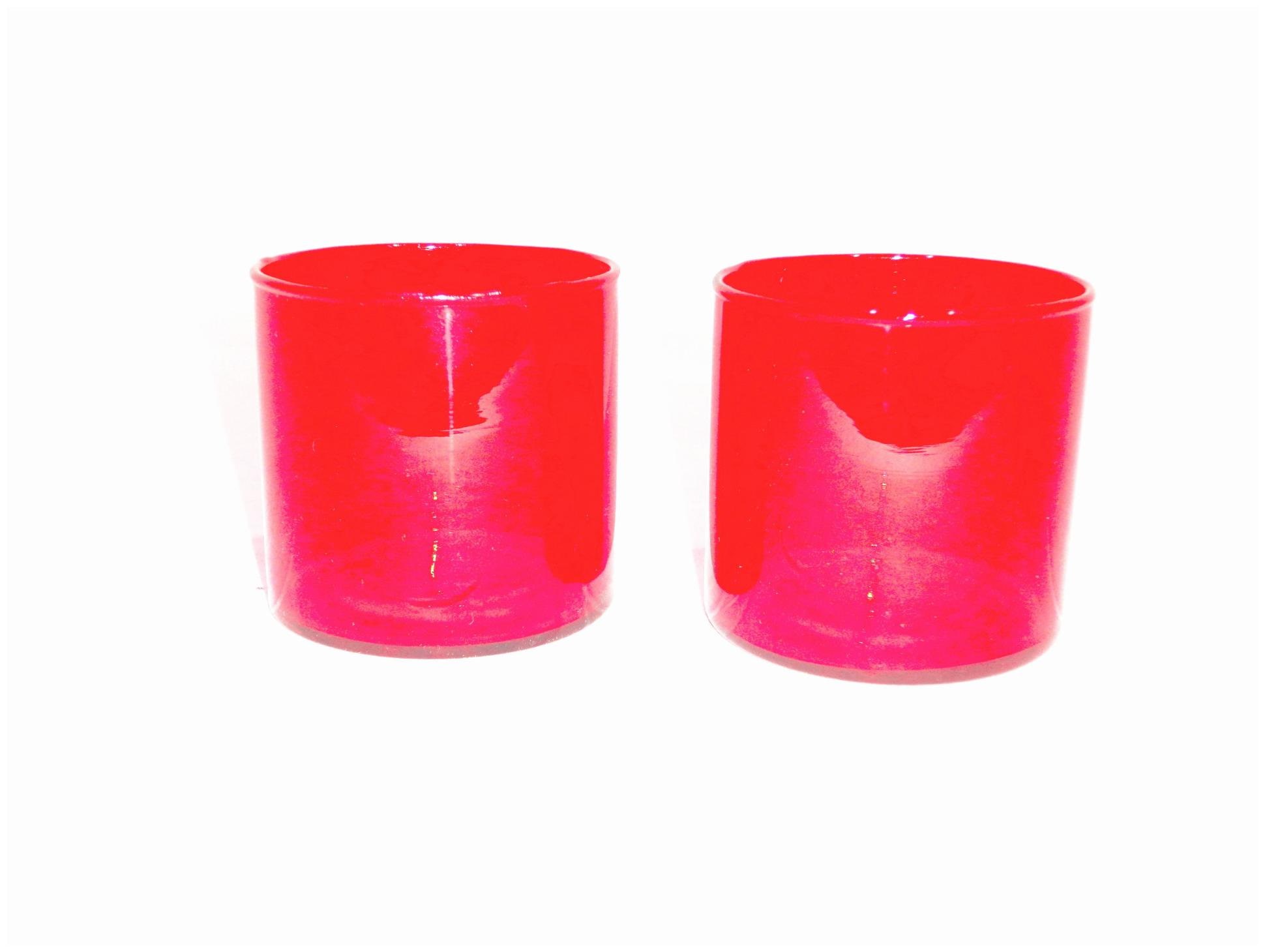

Gupta Glass Exports Glass Red Candle holder