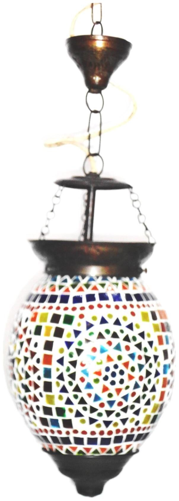 

Gupta Glass Exports Mosaic Multicoloured Hanging Lamp