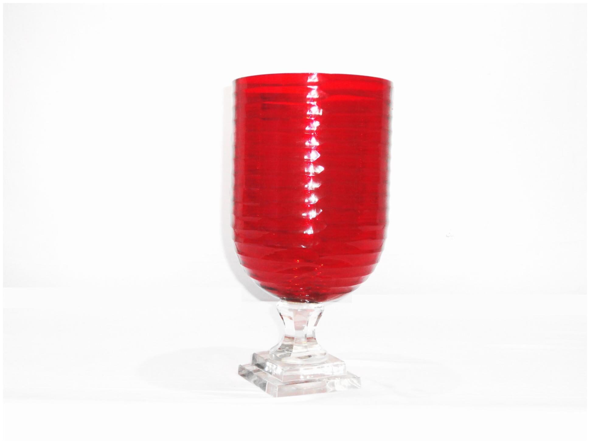 

Gupta Glass Exports Glass Red Candle holder