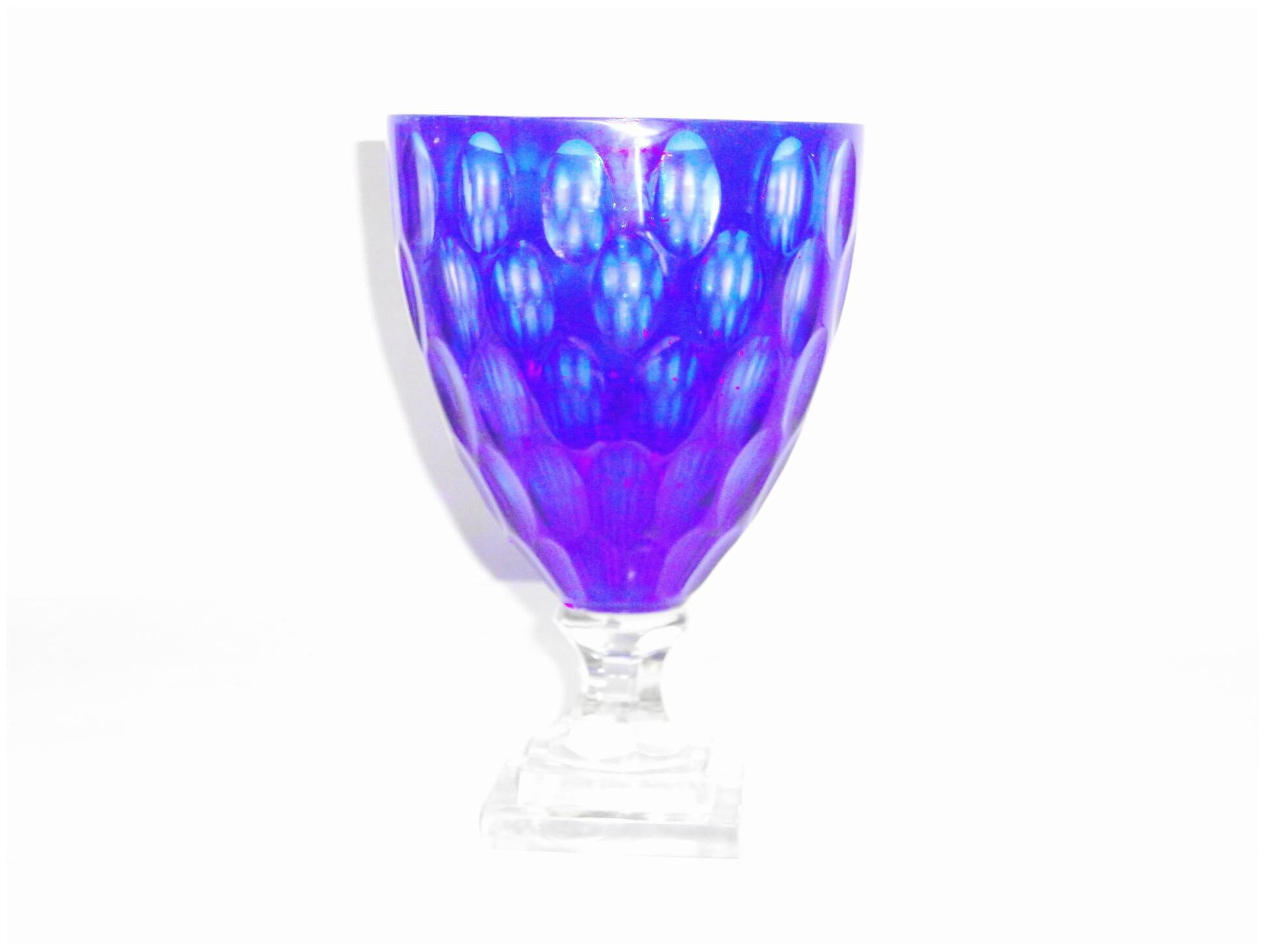 

Gupta Glass Exports Glass Navy blue Candle holder