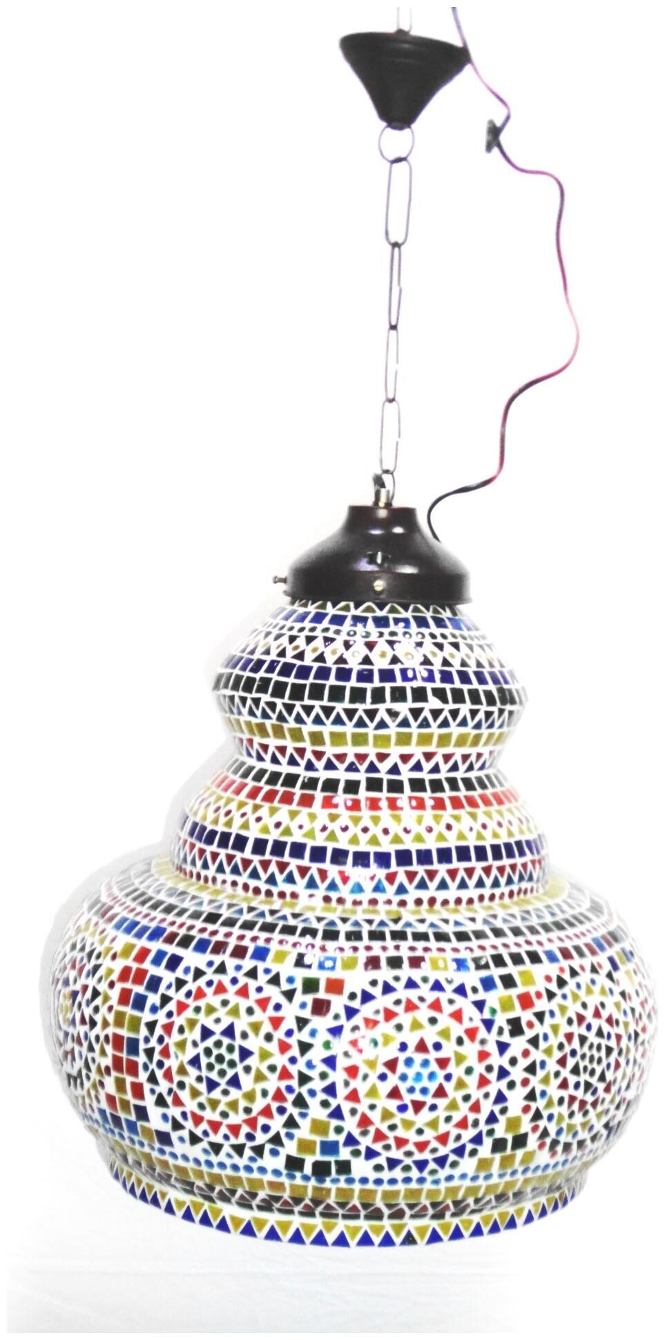 

Gupta Glass Exports Mosaic Multicoloured Hanging Lamp