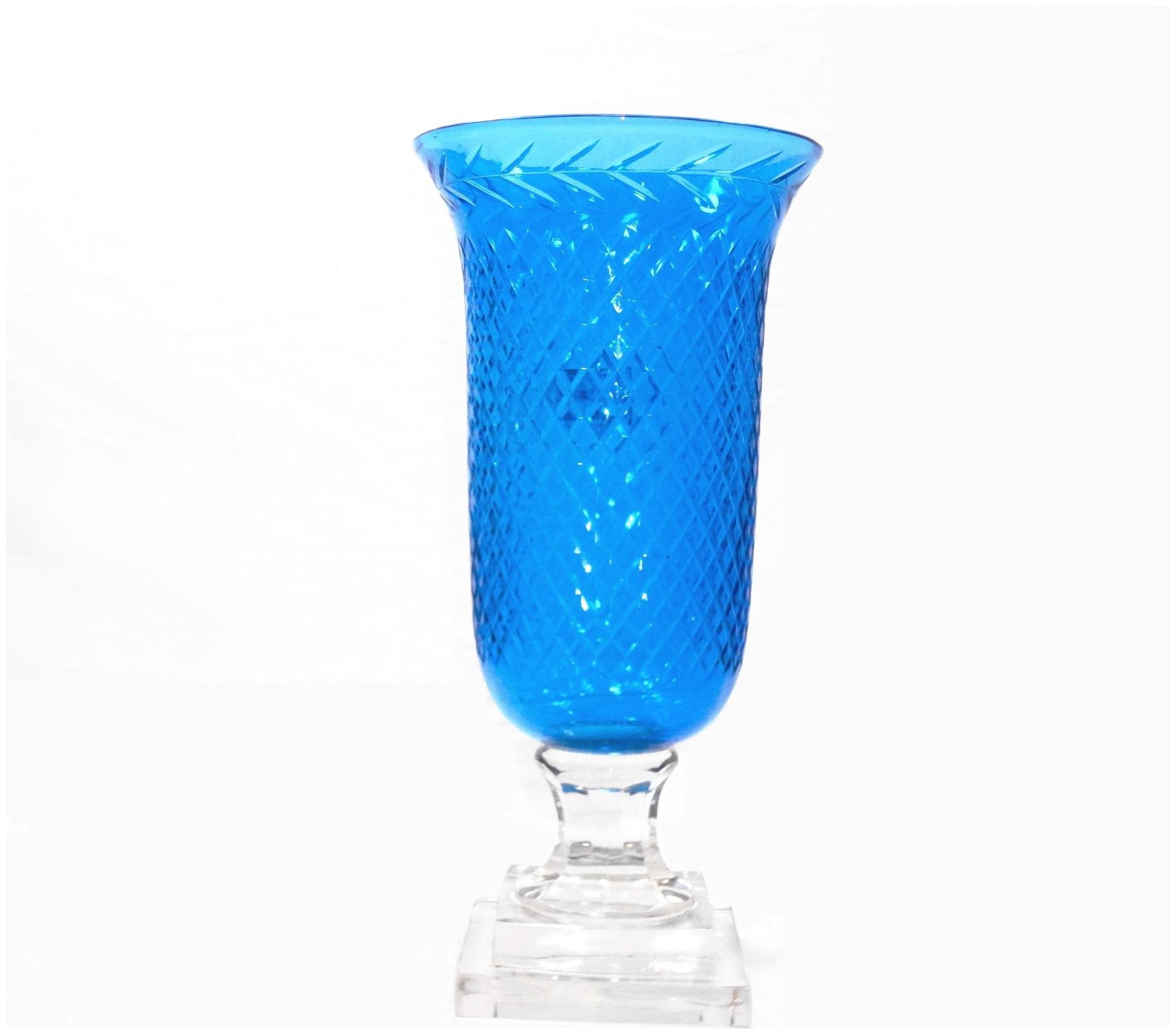 

Gupta Glass Exports Glass Blue Candle holder