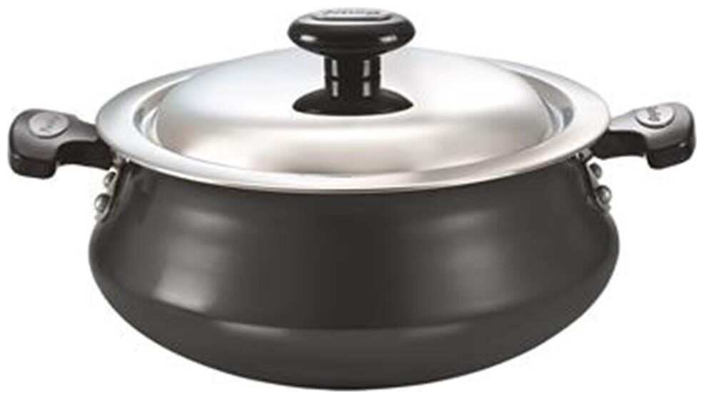 

Prestige HA Cookware Hard Anodized Aluminum Mini Handi Black