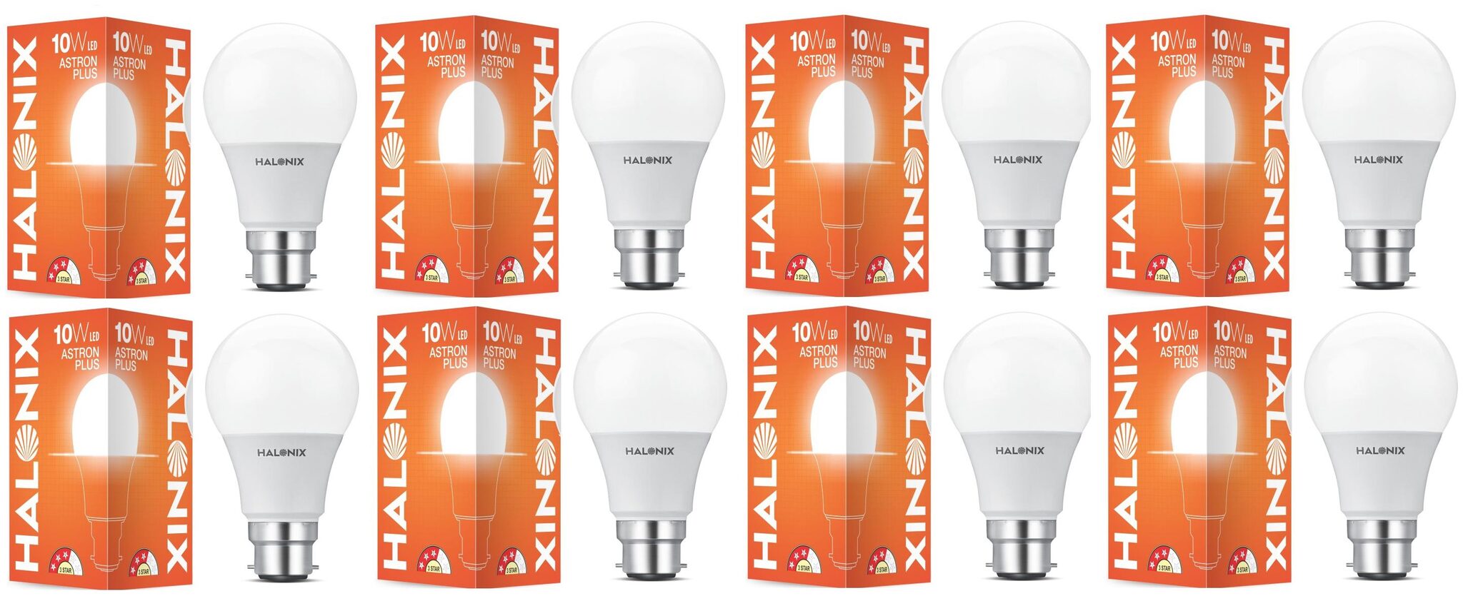 

Halonix 10W-6500K Astron Plus Led Bulb Pack Of 8