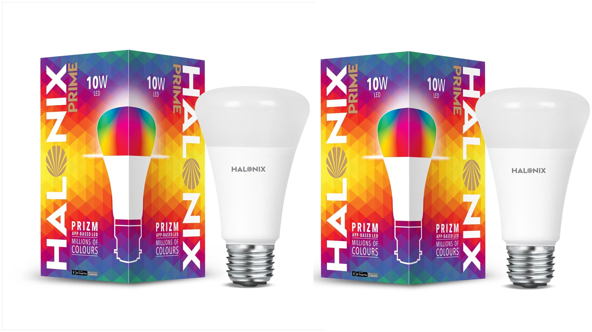 

Halonix Bluetooth Prime Prizm 10 W E27 Million Colour Led Bulb