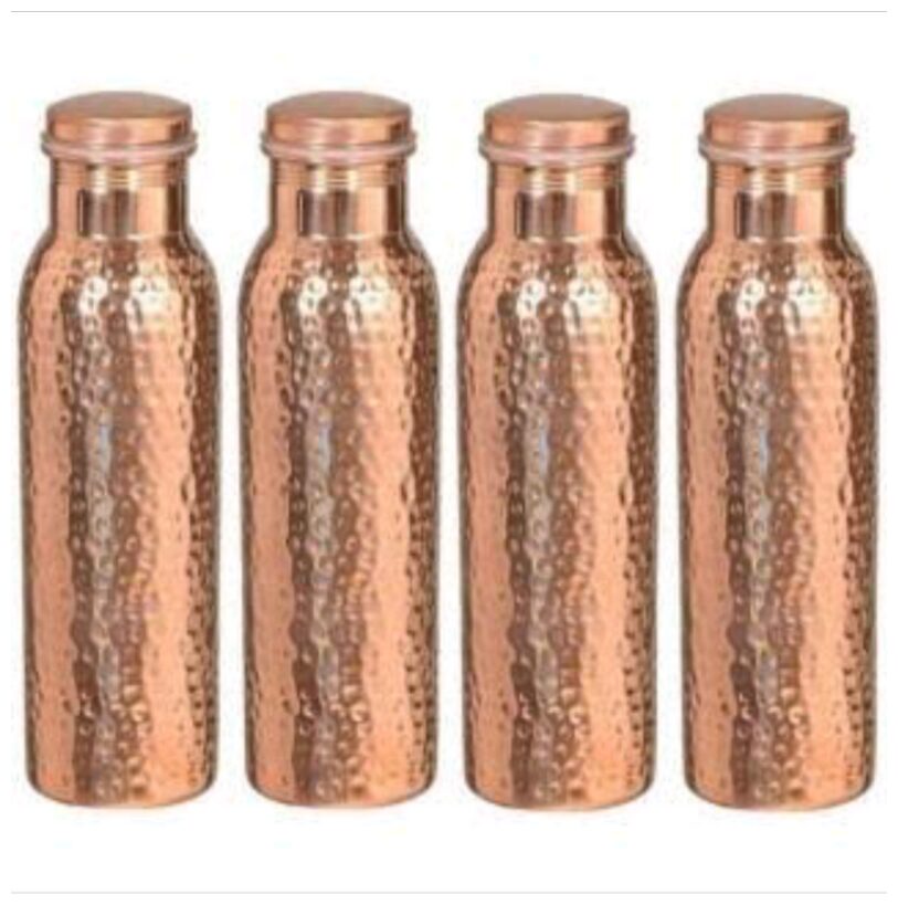 

PLAYNET Copper Brown Water Bottle ( 900 ml Set of 4 )