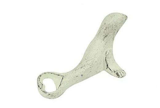 

Hampton Nautical K-861-W Whitewashed Cast Iron Seal Bottle Opener 6