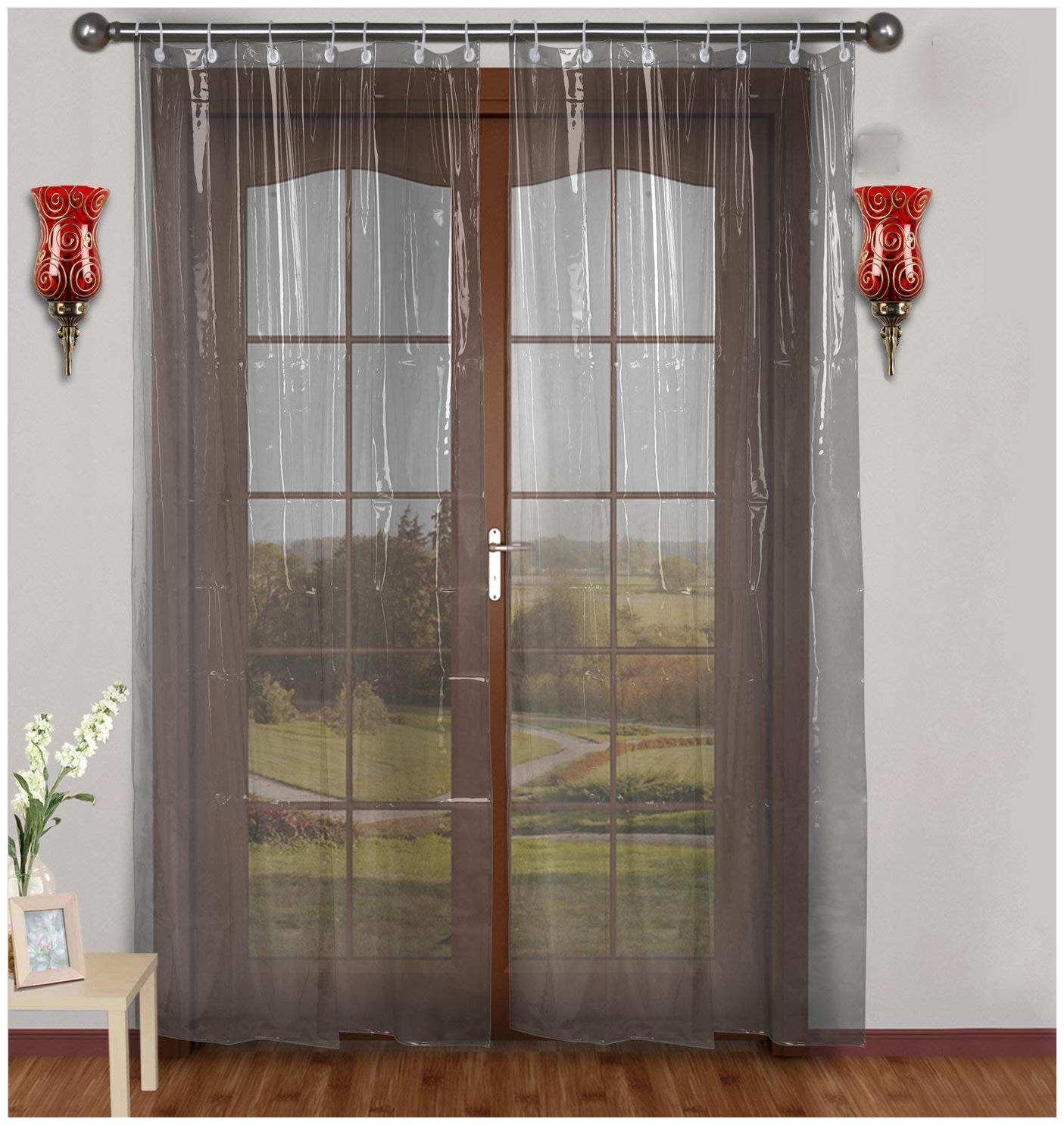 

Hanbok 0 15 MM PVC AC Curtain - 7ft Transparent Pack of 2