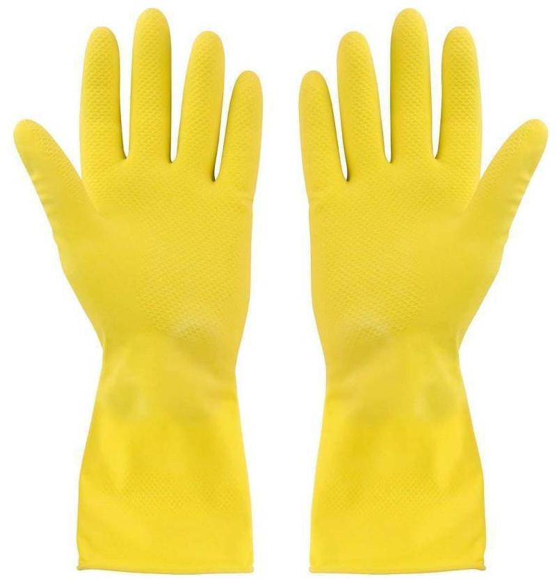 

Hand Care Long Sleeve Kitchen Antiskid Waterproof Household Glove Warm Dishwashing Glove Water Dust Stop (Yellow) 1Pair