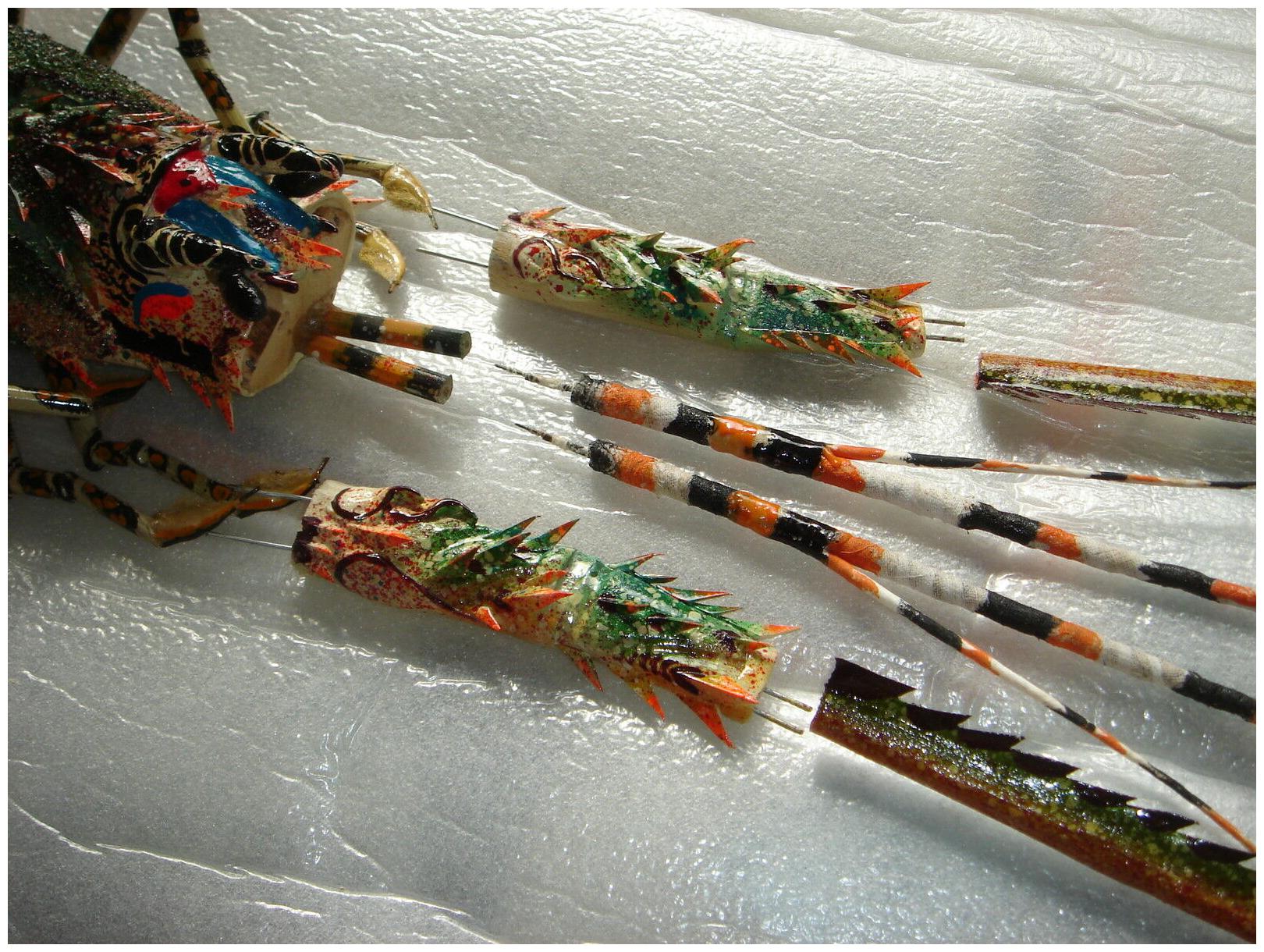 

Hand made bamboo model big Lobster for wall decoration