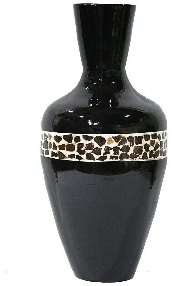 

Hand Spun Tall Long-neck Bottle Vase Brown Medium (8 -15 )