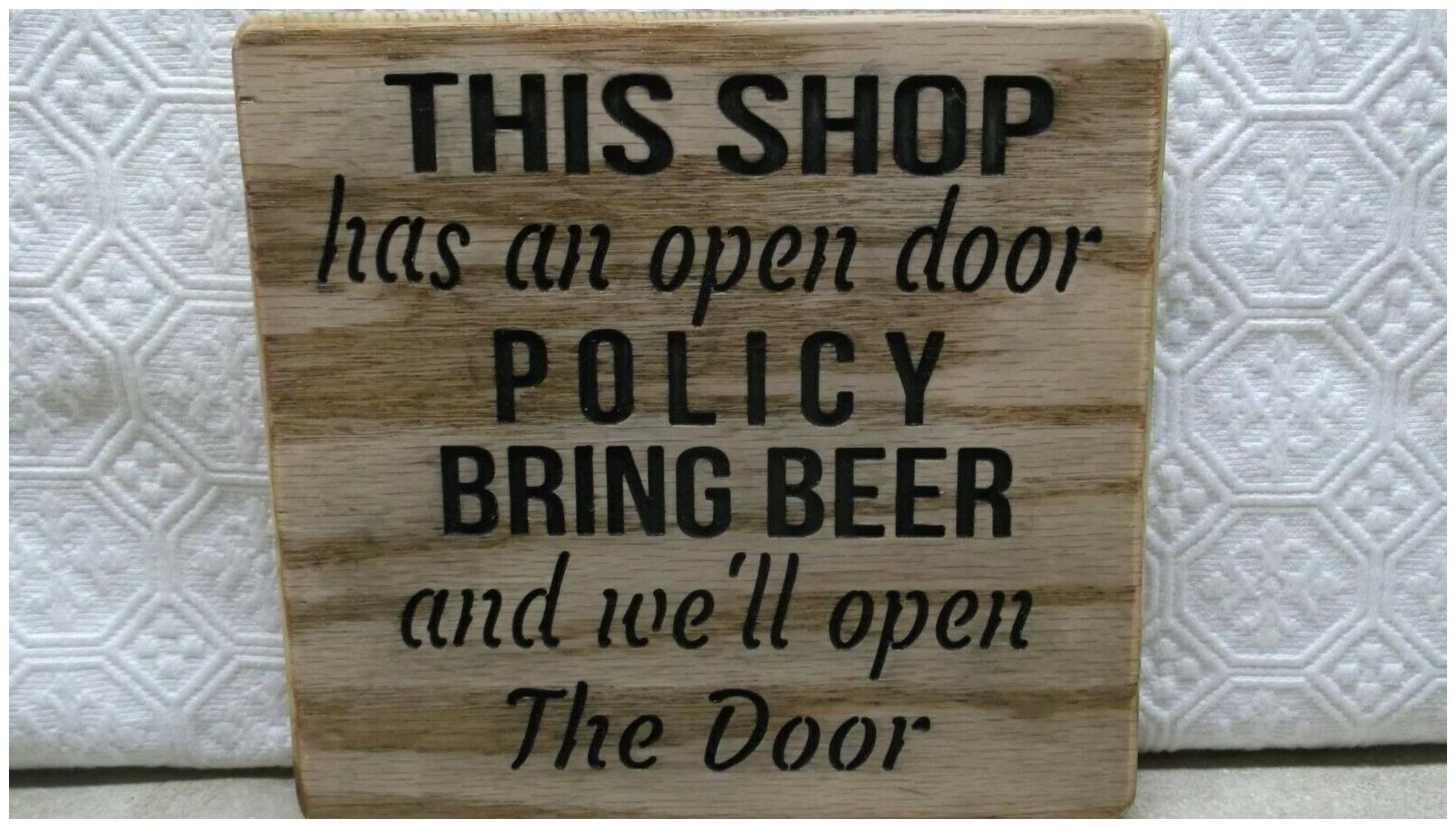 

Handcrafted Carved Wood Sign Engraved Home Decor Beer Business Shop Funny Saying