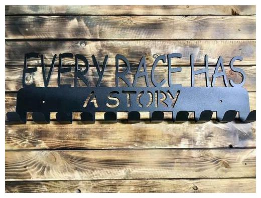 

Handmade - Every Race Has a Story Medal Hanger
