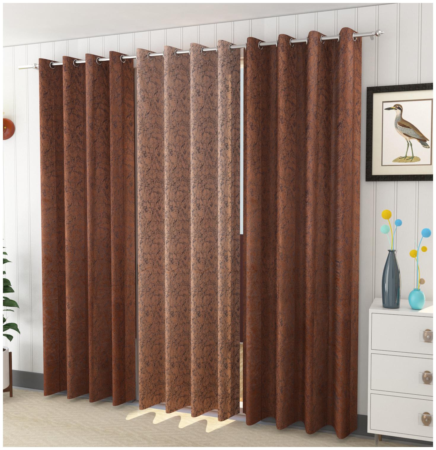 

Handtex Home Room Darkening Door Curtains Brown Beige