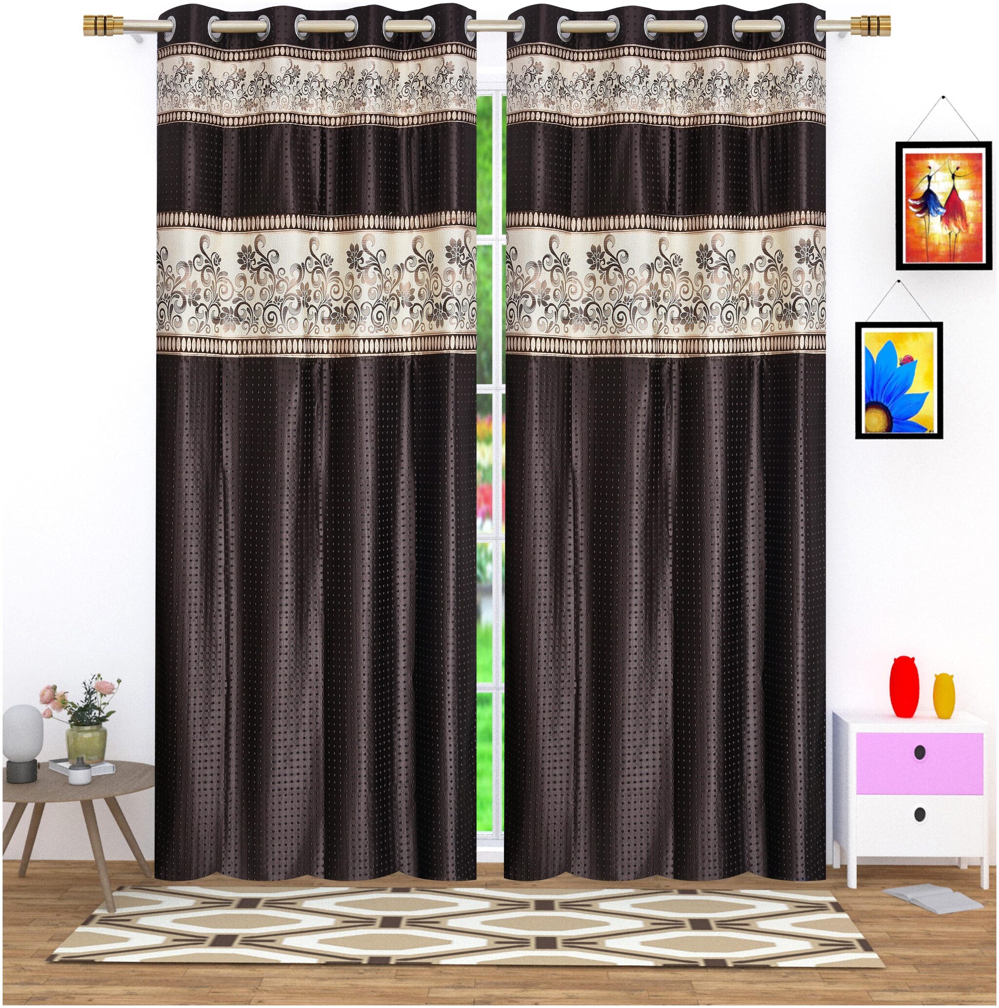 

Handtex Home Beautiful Room Darkening Patch Curtains For Door Pack of 2