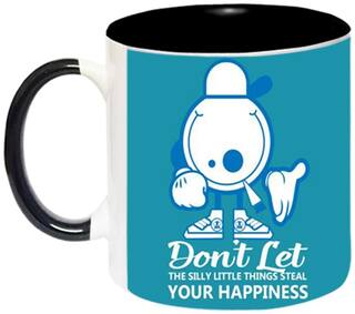 Happiness Ceramic Coffee Mug by AshvahTM - MUG729-BLK