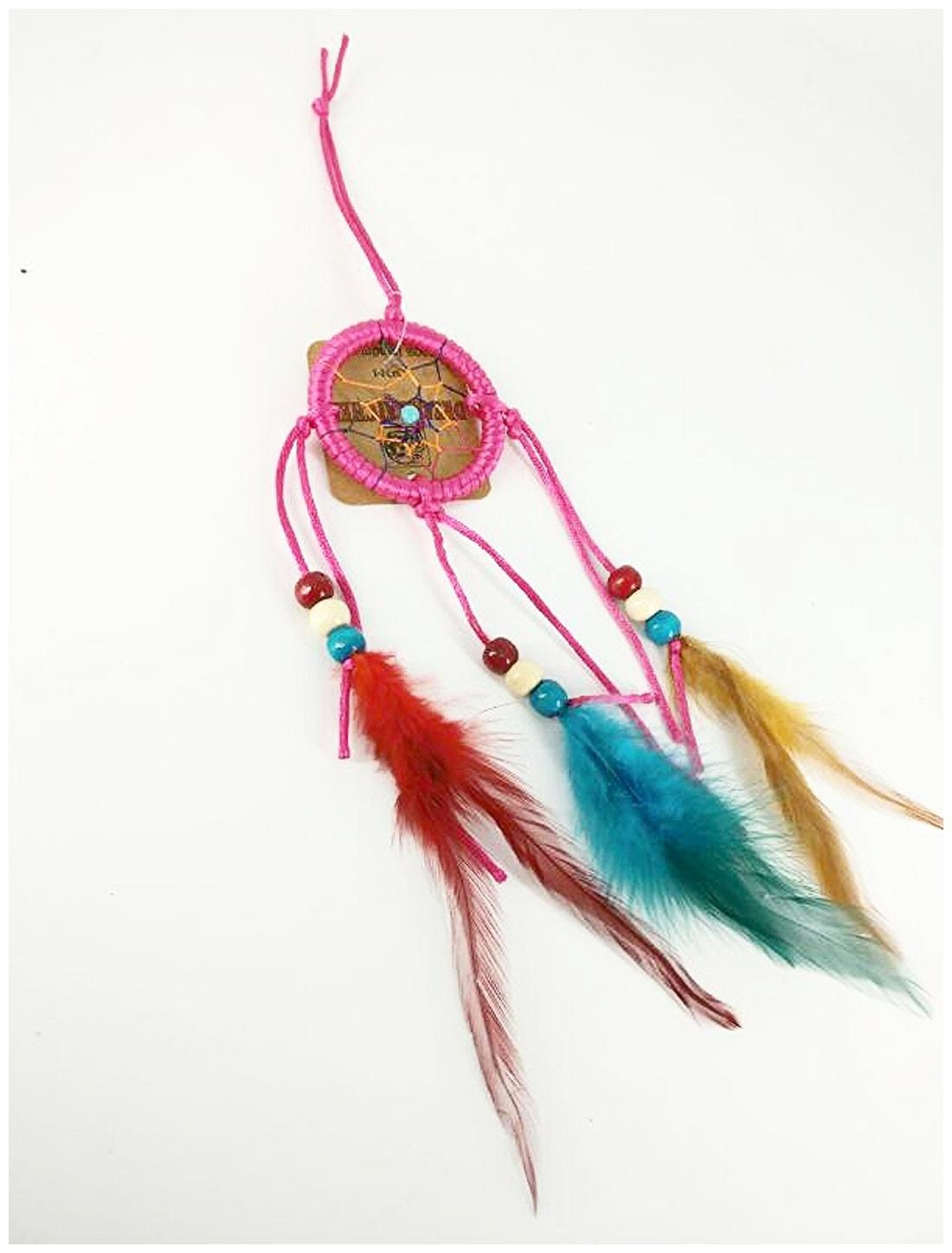 

Happiness Overloaded PINK Dream Catcher Wall Hanging - Attract Positive Dreams Positive Thinking