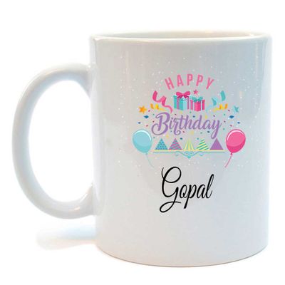 

Happy Birthday Gopal Printed Coffee Mug by Juvixbuy
