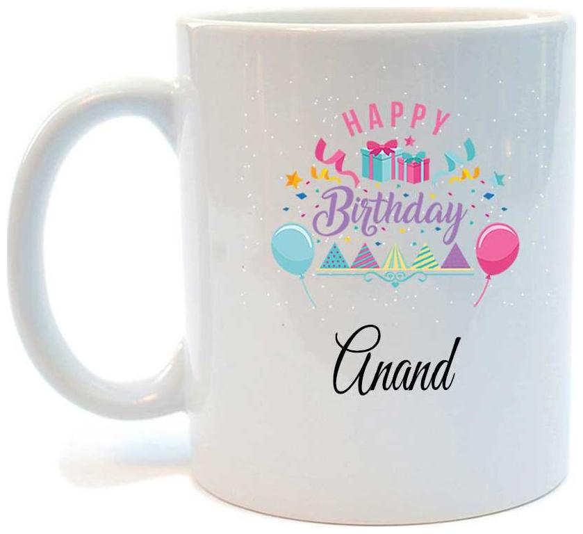 

Happy Birthday Anand Printed Coffee Mug by Juvixbuy