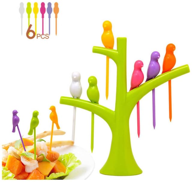 Happy Chef Designer Cuttlery Fruit Vegetable Fork Set - Humming Bird