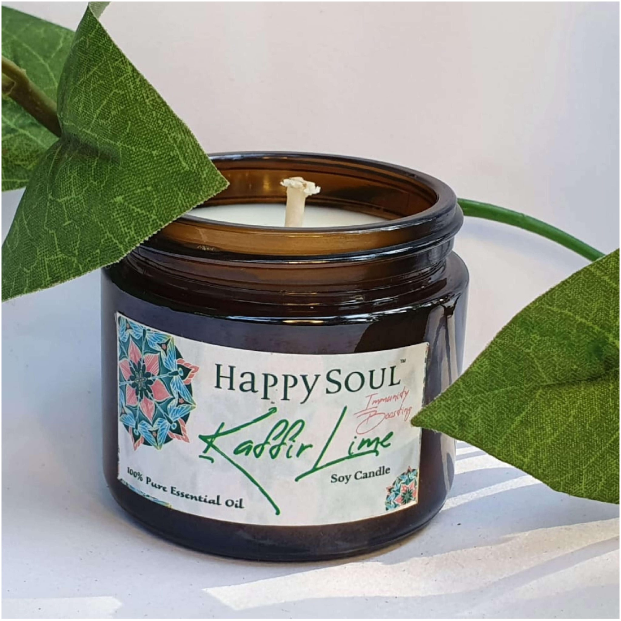 

Happy Soul Paraffin wax White Scented candle