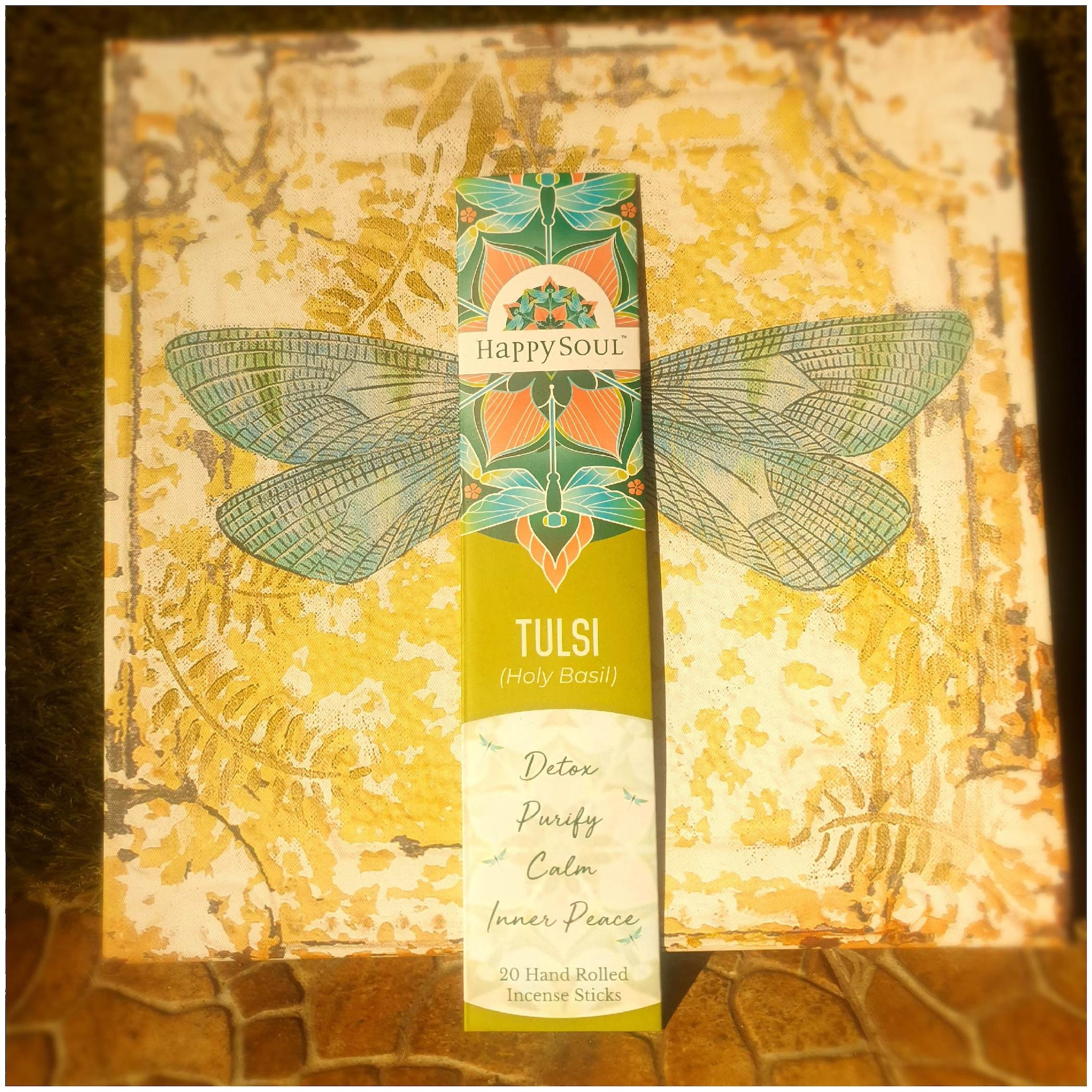 

Happy Soul Tulsi Incense Stick Detox Purify Calm Inner Peace
