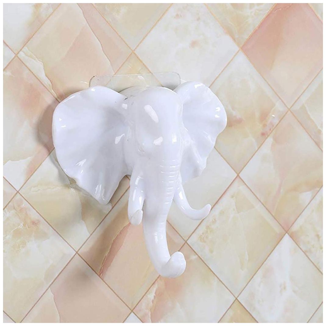 

Happy2Buy Elephant Head Shape Wall Hook Removable Wall Mount Hook Self Adhesive Hanger Multipurpose Hook for Daily uses
