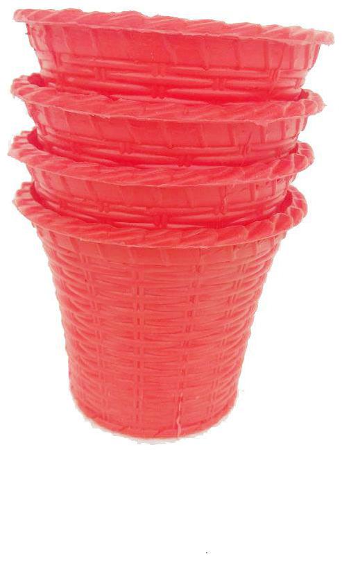 

hardik Gamla Planter 4 inch stylised cut mouth colourful 6 (set of 4 ) Multicolor planter (colour may vary) for Home Garden Balcony Garden